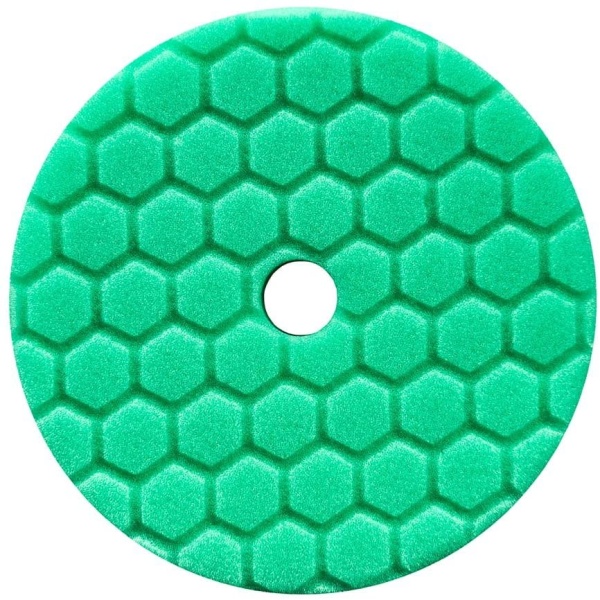 Chemical Guys Hex Logic Quantum Heavy Polishing Pad Green 55 Inch Burete Cu Putere Medie Spre Ridicata De Taiere BUFX113HEX5